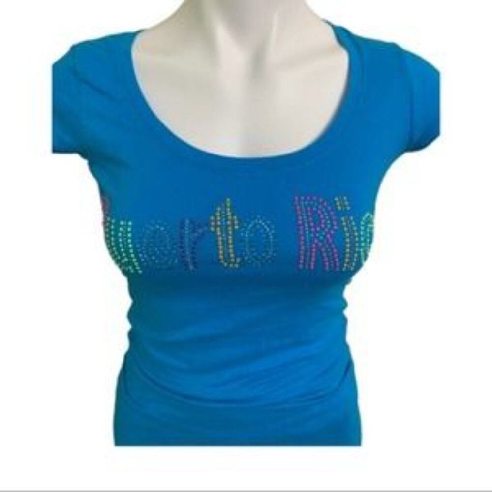 Splash Puerto Rico Baby Tee T-Shirt Size Small